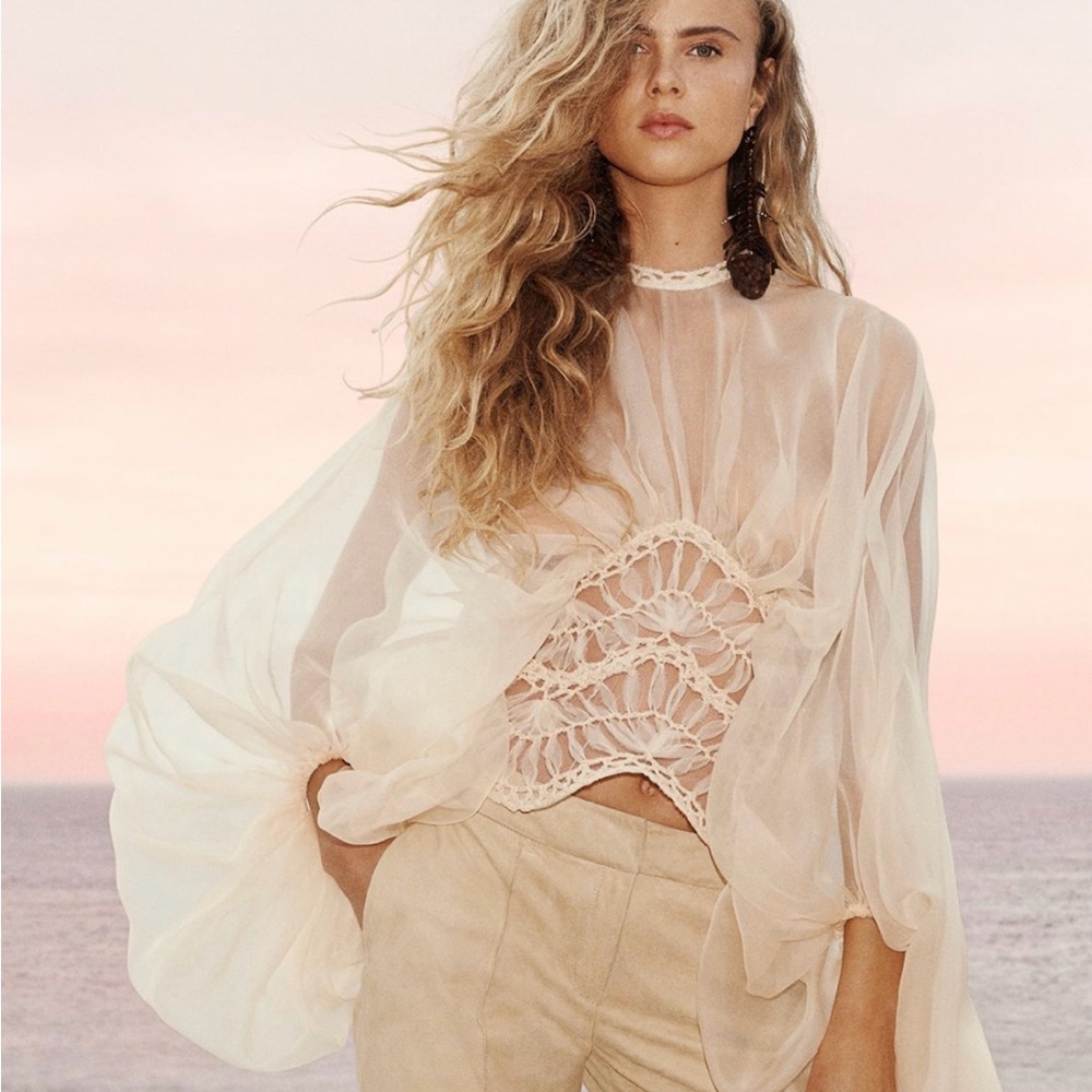 Zimmermann ILLUMINATE MACRAME BODICE top